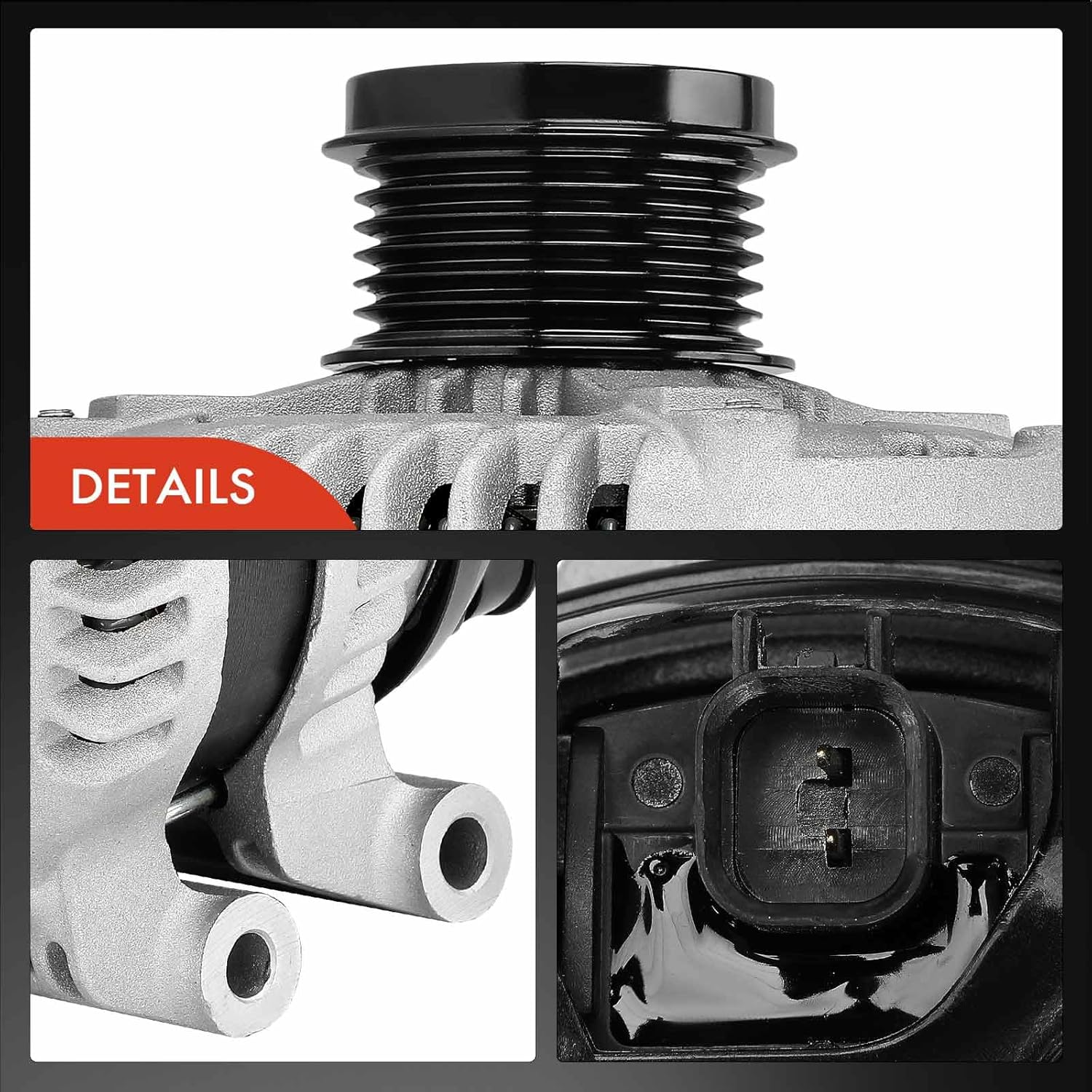 A-Premium Alternator Compatible with Jeep KL Series Cherokee 2014-2022 3.2L & Chrysler 200 2015-2017 3.6L, 12V 160A 6-Groove Decoupler Pulley Clockwise, Replace# 4210000820, 4210000821