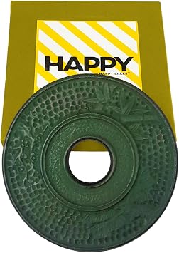 Happy Sales, Bamboo Cast Iron Trivet GreenBamboo