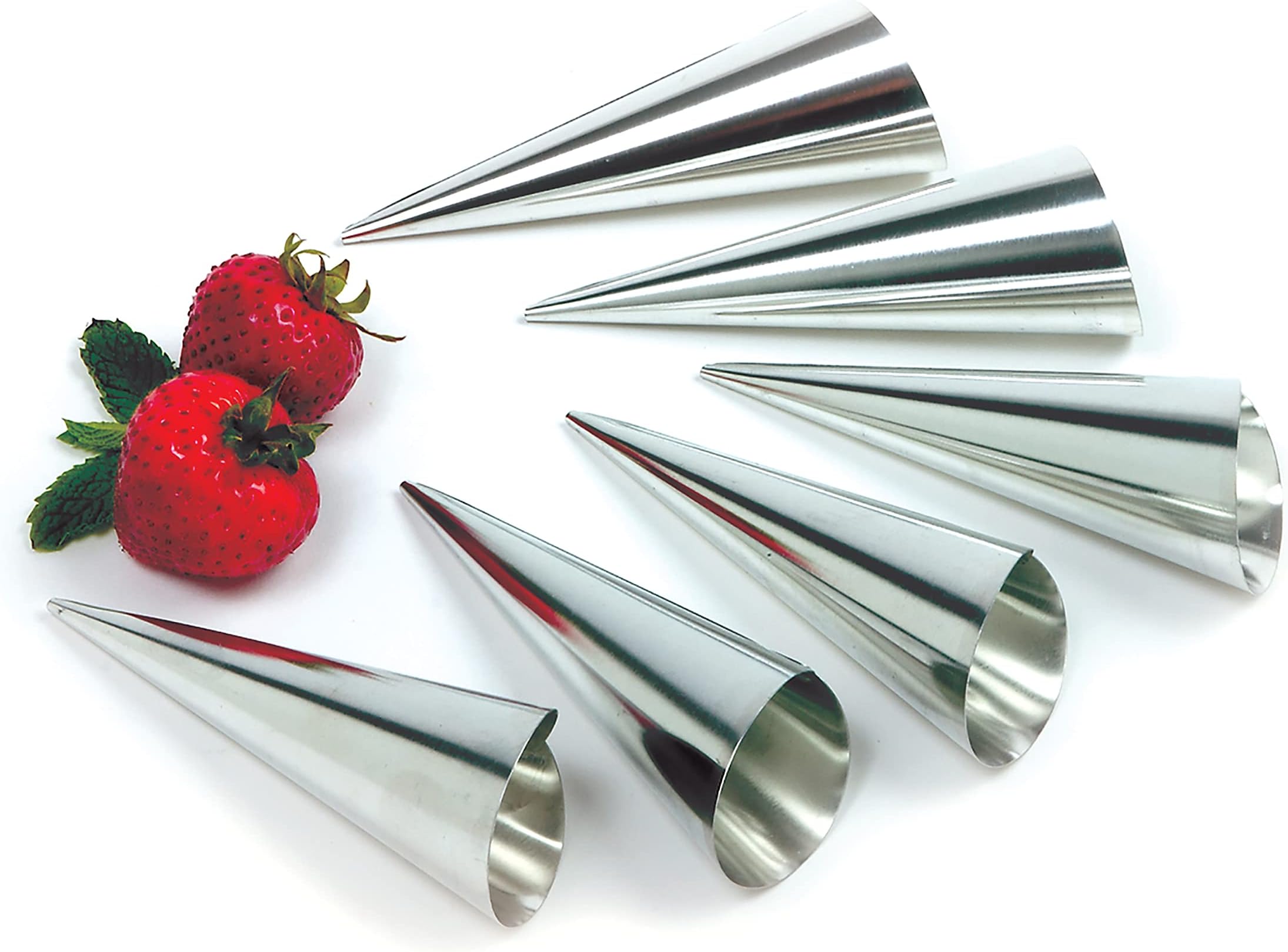 3661 Stainless Steel Cream Horn Molds, Set of 6
