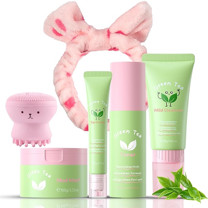 Korean 6-in-1 Skincare Set | Green Tea Routine