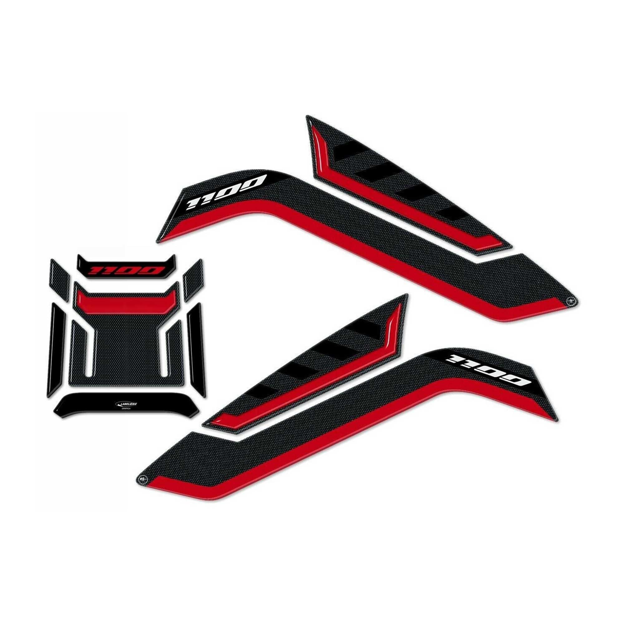 labelbike - Set 3 Stickers 3D Tank Motorcycle Compatible with Honda Africa Twin 1100 L from 2020