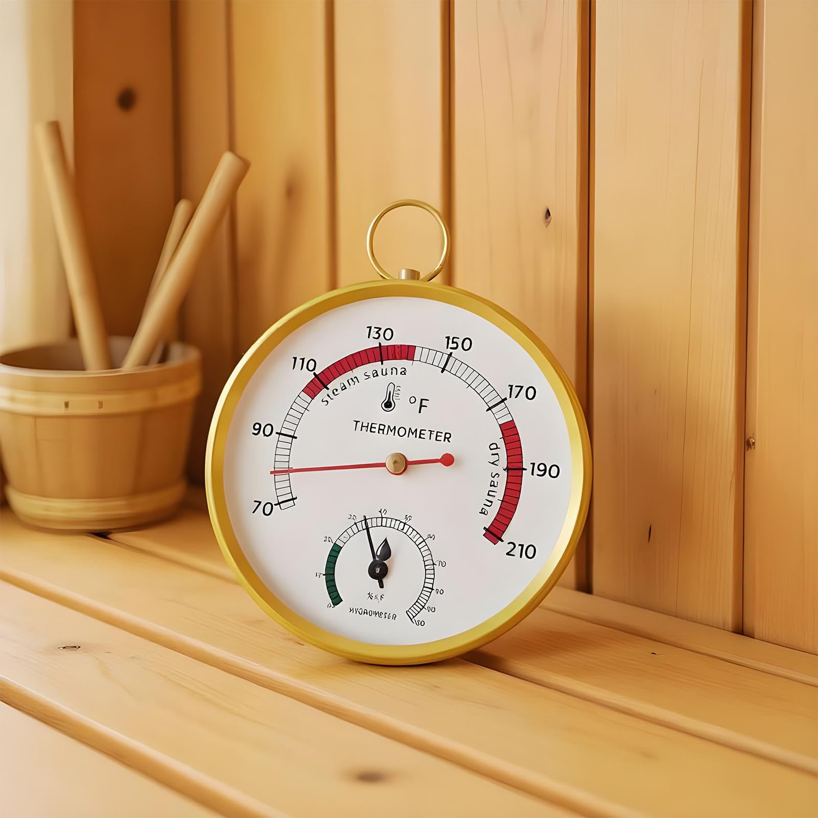Termometro per Sauna e Bagno Turco Monitor Preciso Resistente Al Calore E | Igrometro per Spa Domestica Interna Per Appassionati, Famiglie e
