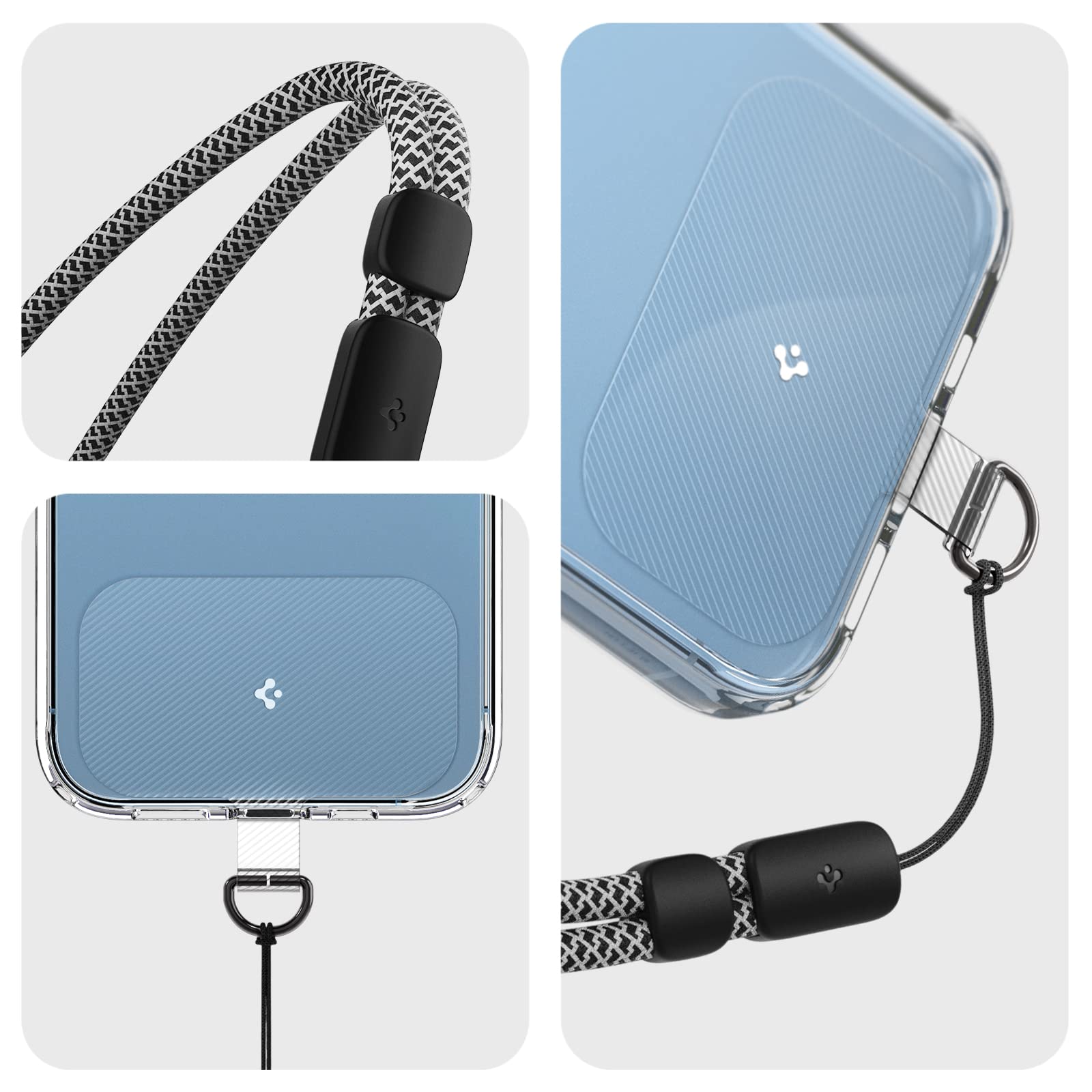 Spigen DA30S Handykette Lanyard Strap, Verstellbares Kurzes Mit