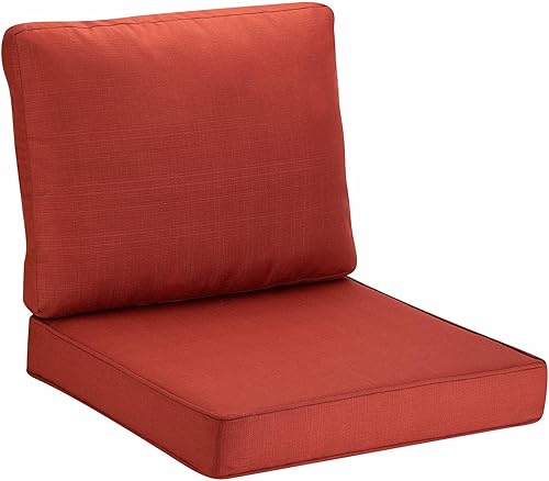 Cojín para silla de exterior, juego de cojines de asiento profundo para exteriores de 19 x 19 pulgadas, cojines de asiento para muebles de exterior