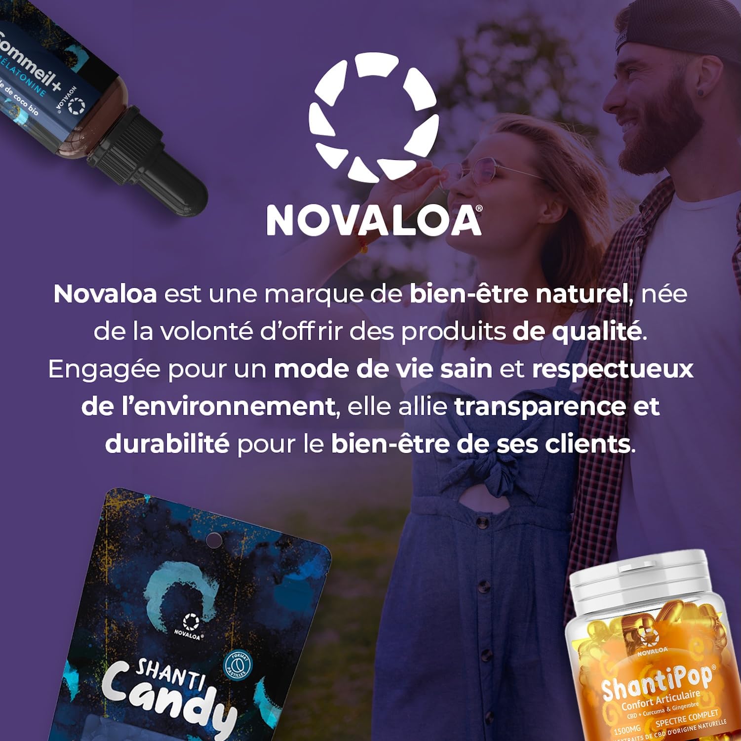 Huile L'Intense - À Partir d'Huile de Graines de Chanvre Pressées à Froid 5000mg - Bonbons Violettes & Fruits Rouges - Fabriquée en France - 10 ml