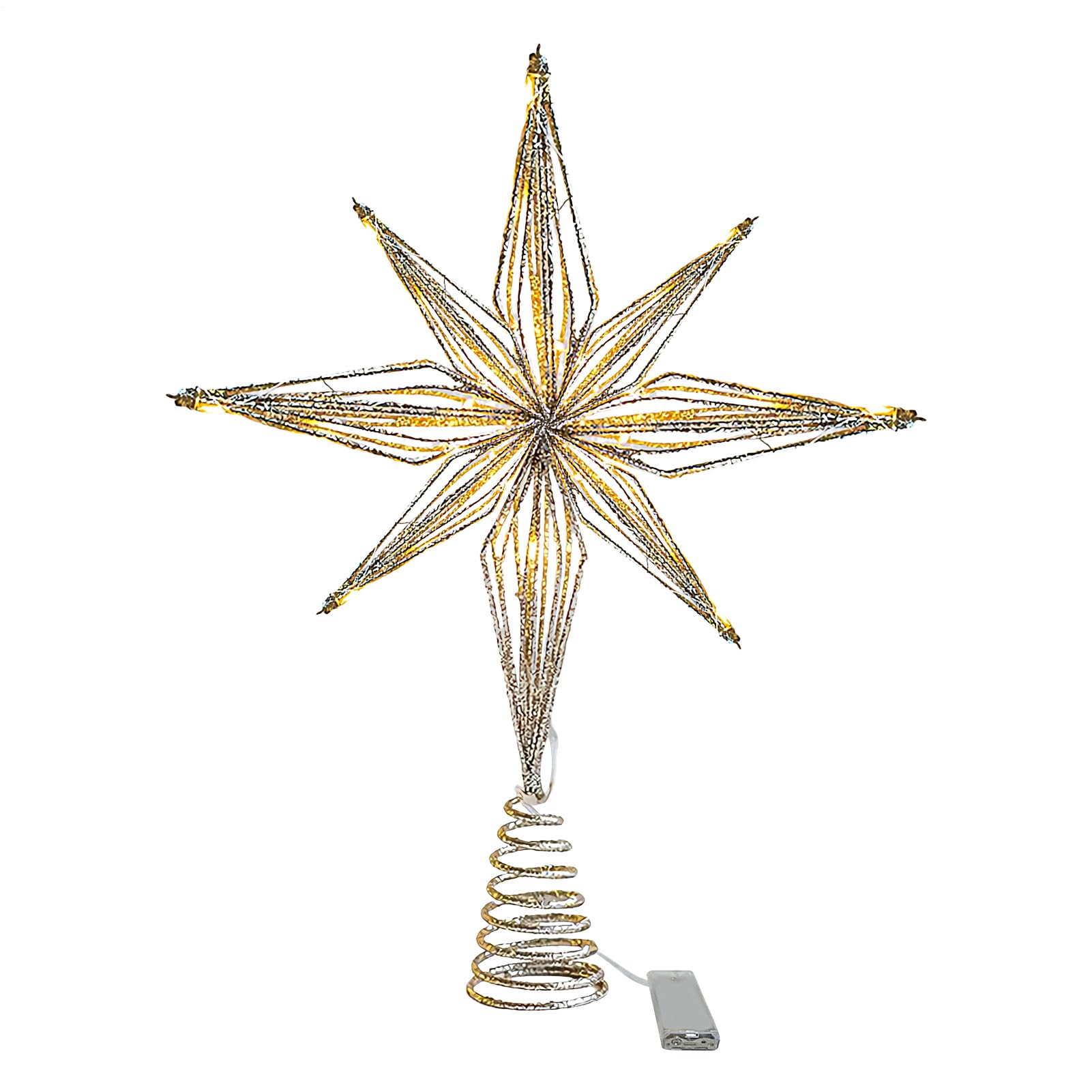 Estrella para árbol de Navidad brillante con adorno de luces LED para momentos mágicos