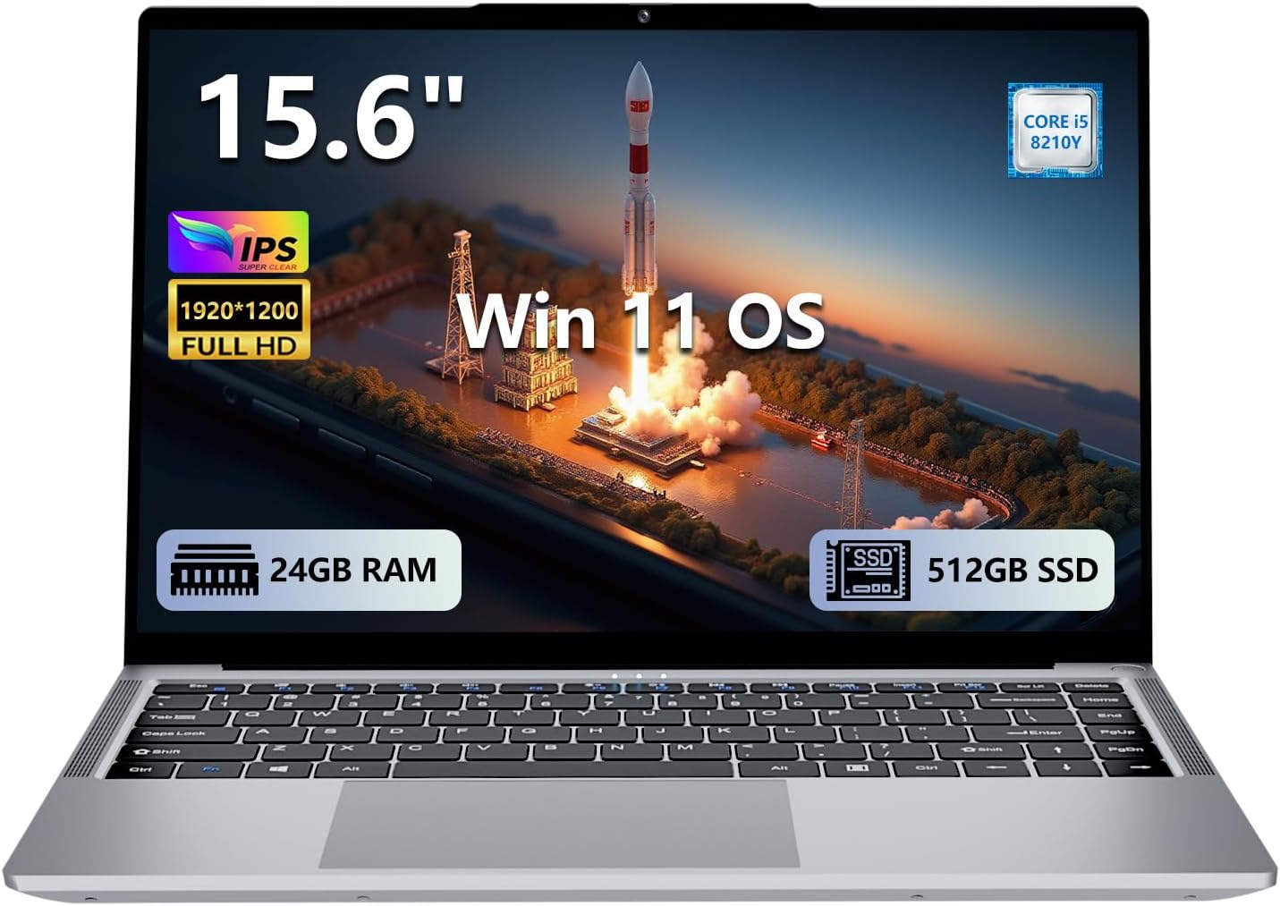 Ordenador portátil 15.6 pulgadas Core i5 8210Y 24GB 512GB pantalla IPS 1920x1200 Windows 11