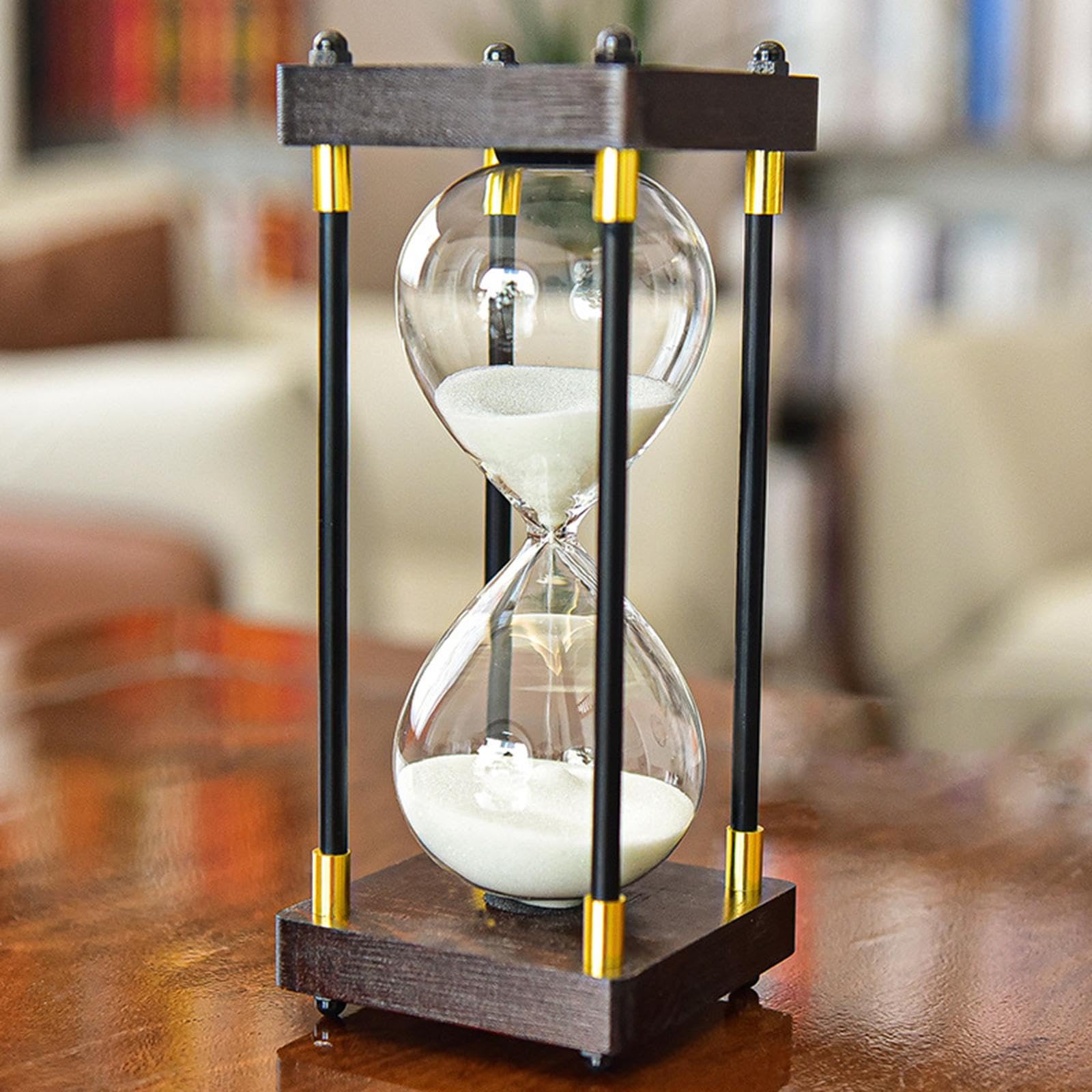 Reloj de Arena de 30 Minutos para Decoración de Escritorio, Hogar, Hogar, Cocina, Cumpleaños, Regalo, Fiesta, Oficina, Blanco, Individual
