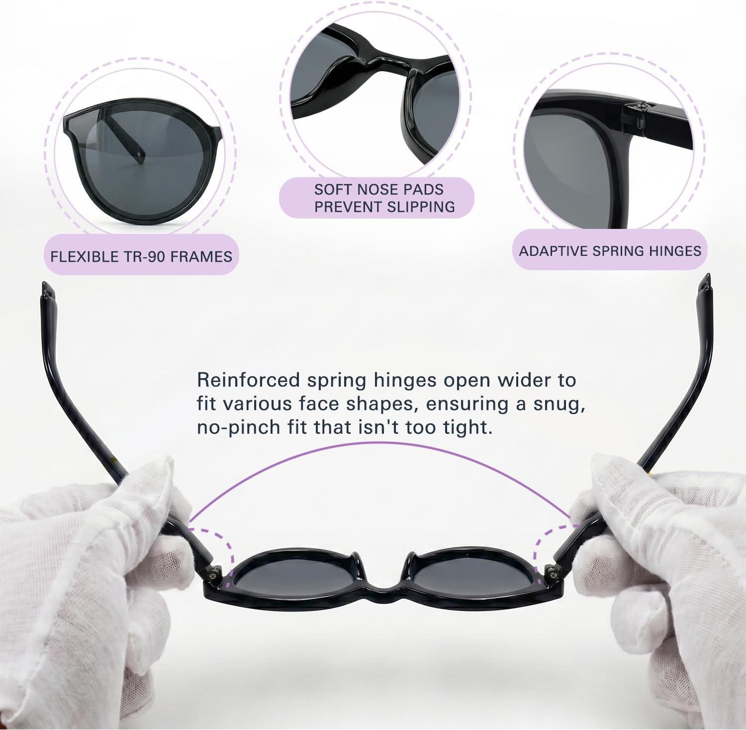 Toddler Sunglasses, Kids Sunglasses for Boys Girls Ages 3-8, UV400 Protection Baby Kid Sunglasses with Spring