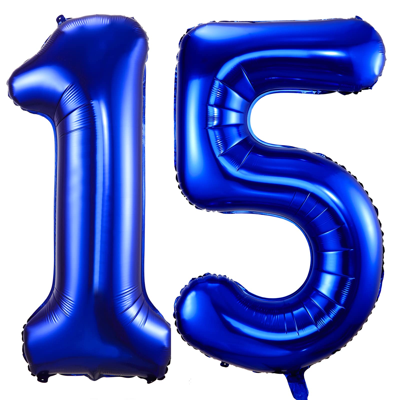 Navy Blue 15 Balloon Numbers,40 Inch Dark Blue 15 or 51 Birthday Balloons Large Foil Mylar Balloons Number 15 for Birthday Party Anniversary