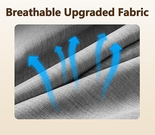 Miniatura 8 de CLATINA Silla de oficina ergonómica de tela ejecutiva, silla de escritorio de tela con tapizado giratorio de altura ajustable, acolchado grueso,