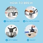 GROSCHE Milano Moka Pot à Espresso Induction pour Greca, Induction, Électrique et Gaz, Machine à Espresso de Comptoir, Marque Canadienne ! | 6 Tasses à Espresso, Noir