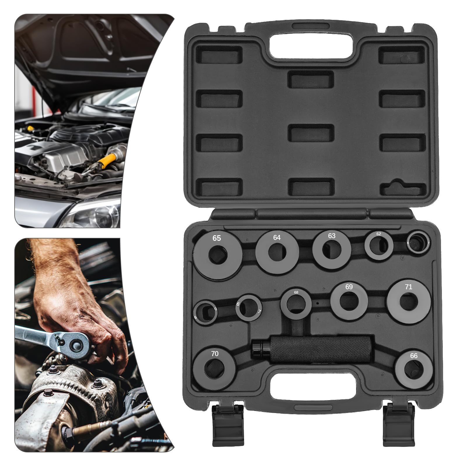 13pc Bearing Press Kit, Master Bushing Driver Set for GM 700-R4 4L60 4l60E 4L65E Transmissions Bushing Bearing Seal Installer Remover Tool Kit