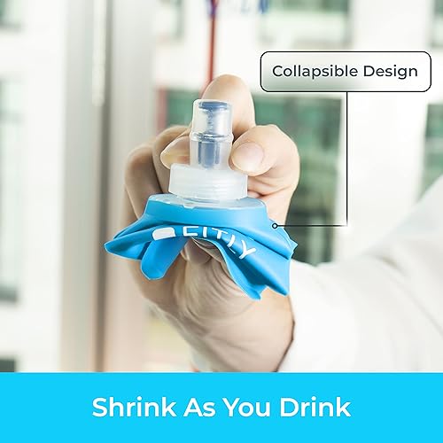 Miniatura 3 de FITLY Botella de agua suave de 5 onzas 51fl oz FLASK150  Botella de agua plegable ideal para correr senderismo ciclismo escalada y actividades