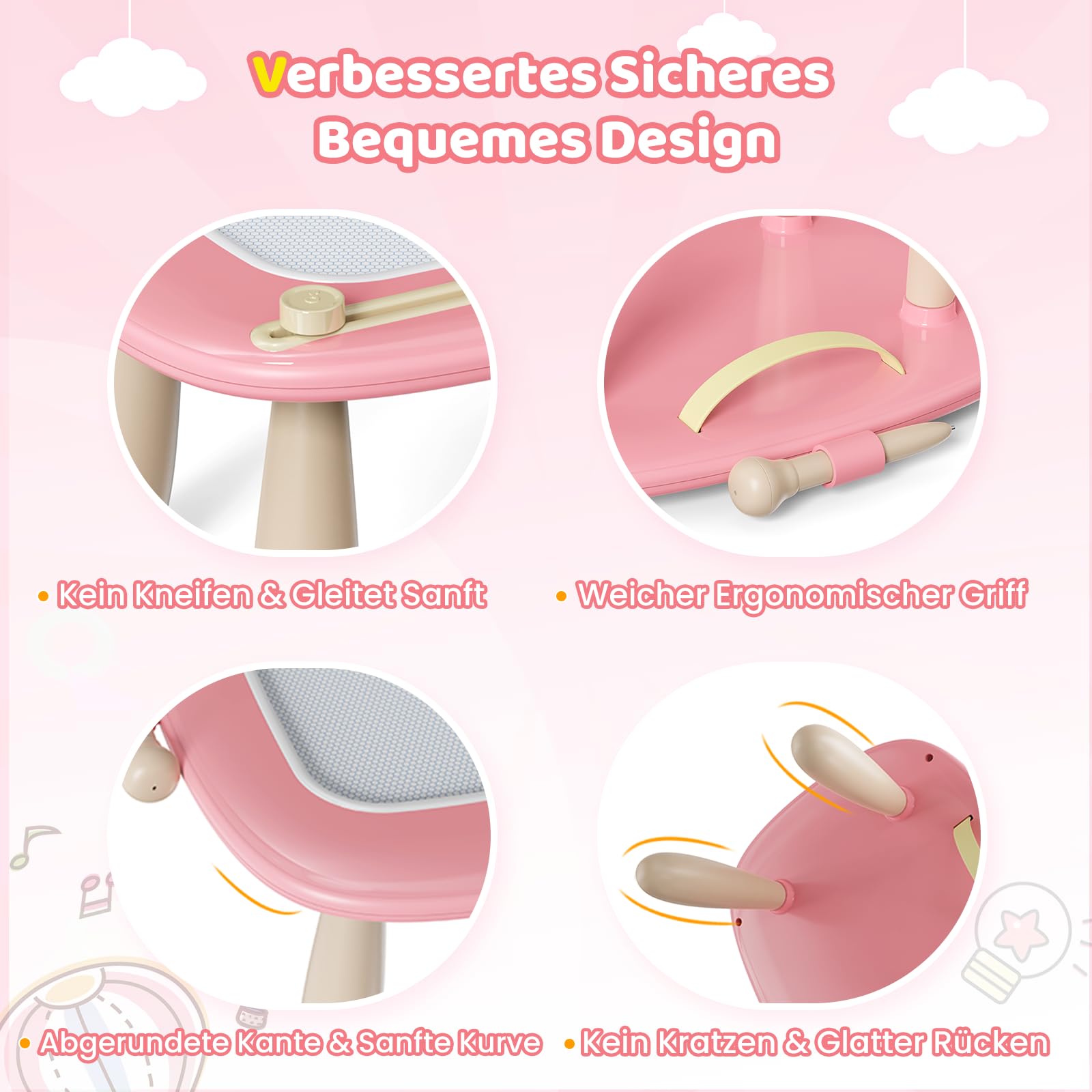 Kikidex Kleinkinder Spielzeug Alter 1-3, Magnetisch Zaubertafel, Mädchen Spielzeug für 1-2 Jahre, Magic Painting Board Lernspielzeug für 1 2 3 Jahre Baby Kinder, Geburtstag Geschenk（Rosa
