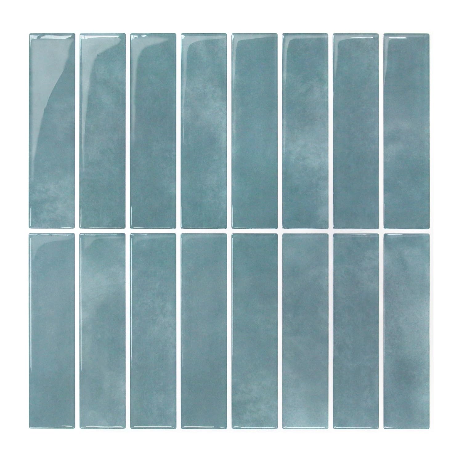COMSTICKC Piastrelle Adesive Cucina Bagno 3D, 10 Pezzi 30,5x30,5cm | Blu Vintage, Mattonelle Adesive Bagno, Murali Autoadesivo Cucina Decorativi, Impermeabili e Facili da Pulire