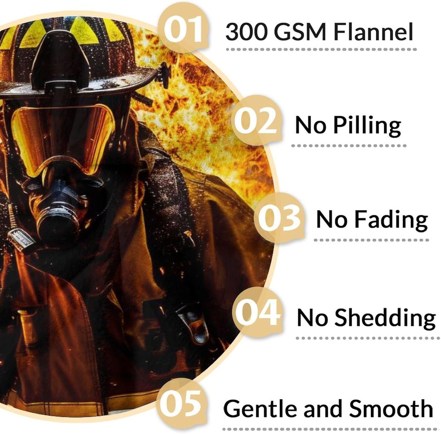 Custom Firefighter Blanket for Boys Men, Personalized Fireman Gift for Kids Teens, Soft Cozy Flannel Throw Blankets for Sofa Couch Bed, 60”x80” Throw Gift for Christmas Birthday Valentine