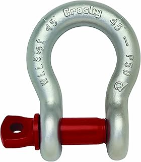 Crosby 1019524 S-2130 Bolt Anchor Shackle | 3/4 Inch Nominal Size | 4-3/4 Ton Working Load Limit | Carbon Steel Body with Alloy Pin | Self-Colored