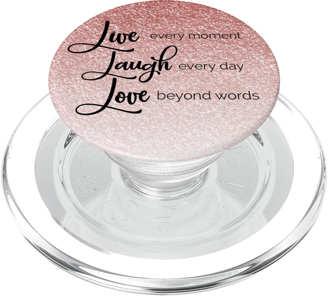 Rose-Gold Live Laugh Love PopSockets PopGrip for MagSafe