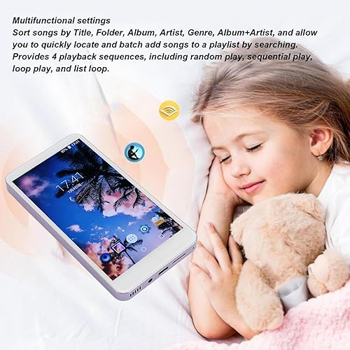 Miniatura 4 de Reproductor de MP3 con Bluetooth y Wi Fi, pantalla táctil completa 5.0 reproductor MP4 MP3 con, reproductor de música digital de alta fidelidad con