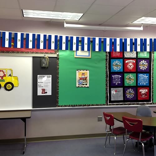 Miniatura 5 de Anley Banderines de banderines de cuerda de El Salvador, eventos patrióticos 15 de septiembre Día de la Independencia salvadoreña decoración barras