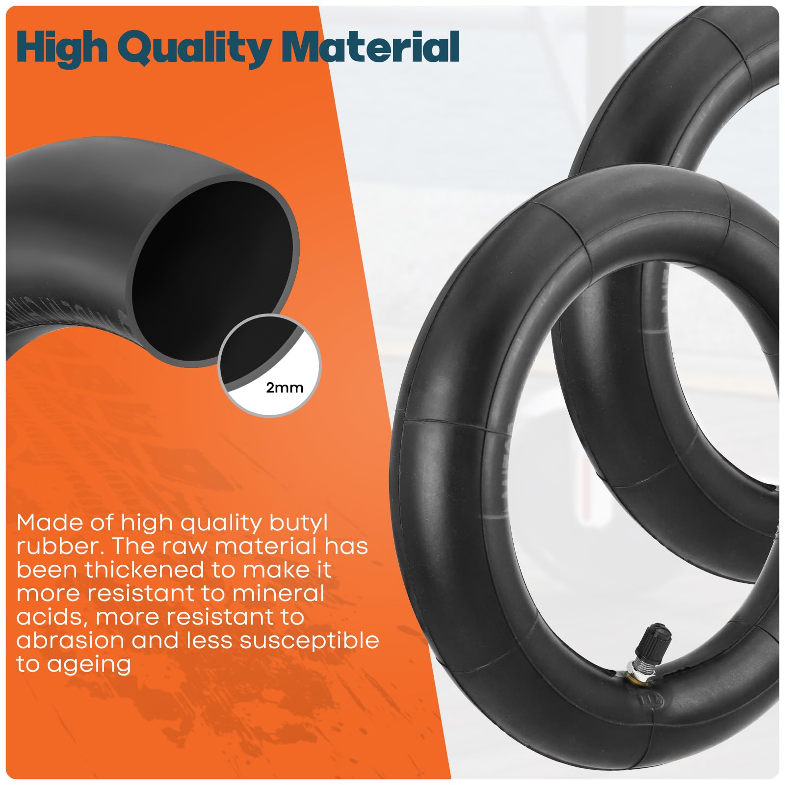 2PCS 8,5 Pulgadas Neumáticos Interior Compatible con Xiaomi Scooter Eléctrico Xiaomi 4 Lite/M365/1S/PRO/Pro2 Cámara de Aire Inflable Amortiguación, Suavidad y Silencio Camara Patinete