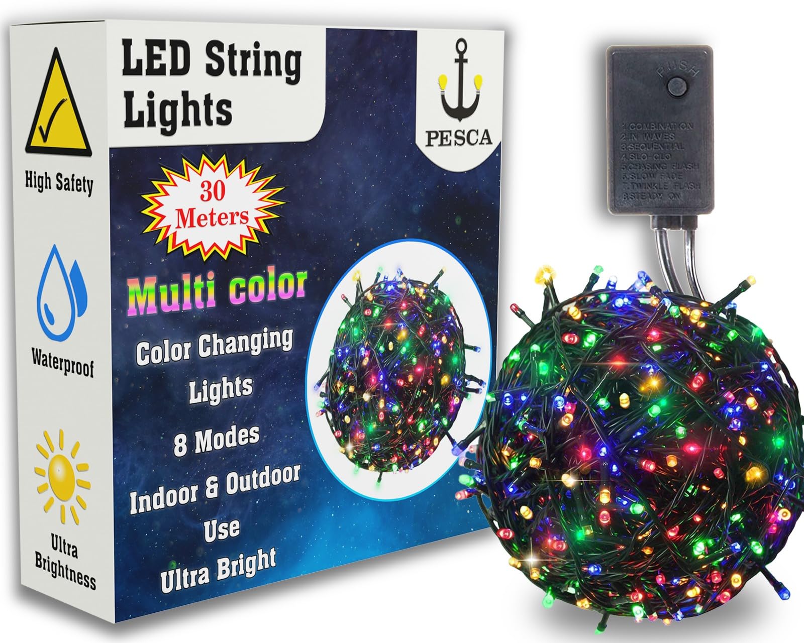 PESCA Diwali Decorative 138 LED String Lights Serial Bulbs - Multicolour 30 Meter (B07YKY5VYH) Amazon Price History, Amazon Price Tracker