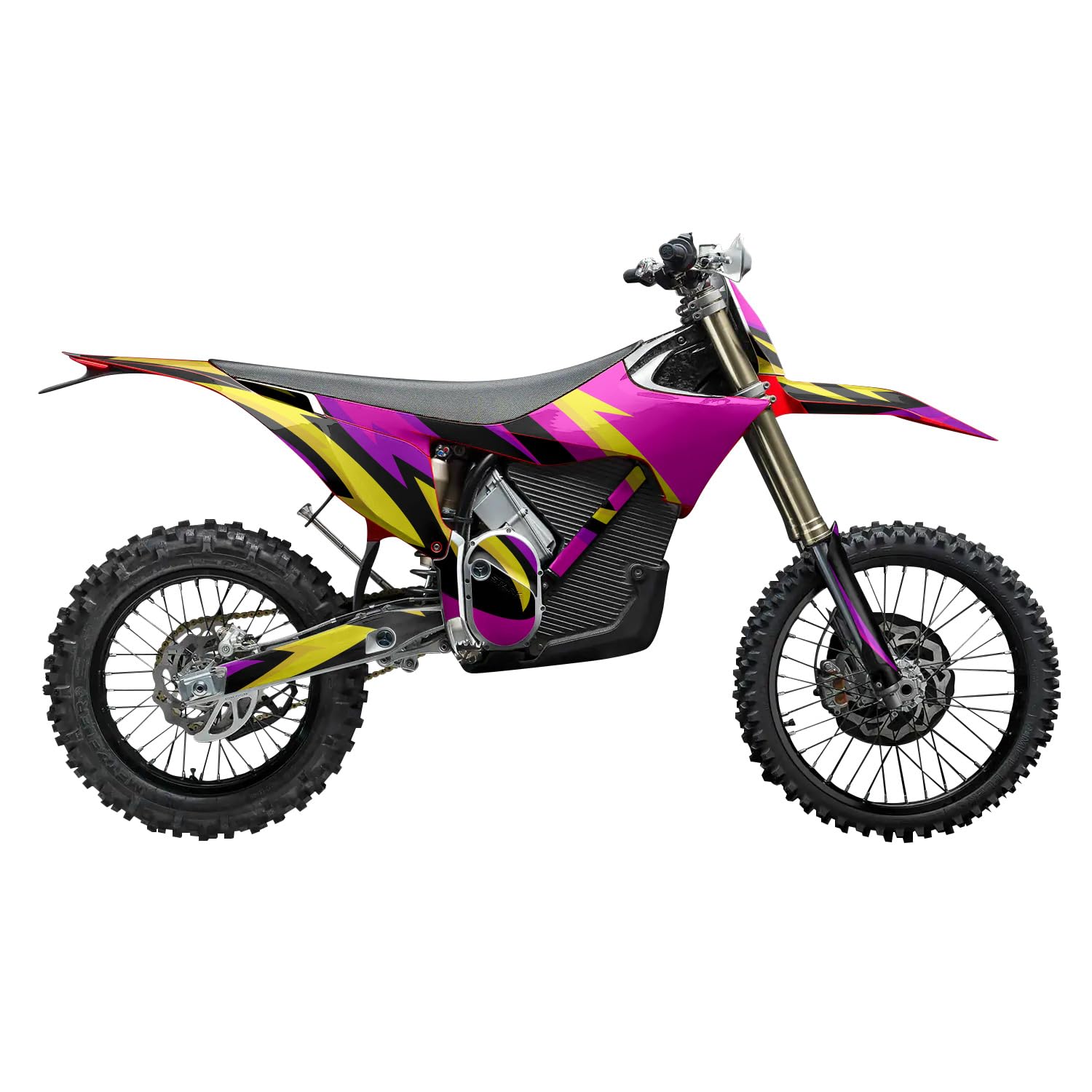 Stark Varg MX 2023-2025 Graphics Kit Wrap - Tribal Magenta - Varg MX Skin - Premium 3M Vinyl Protective Wrap Decal Cover - Easy to Apply | Crafted in The USA by MightySkins