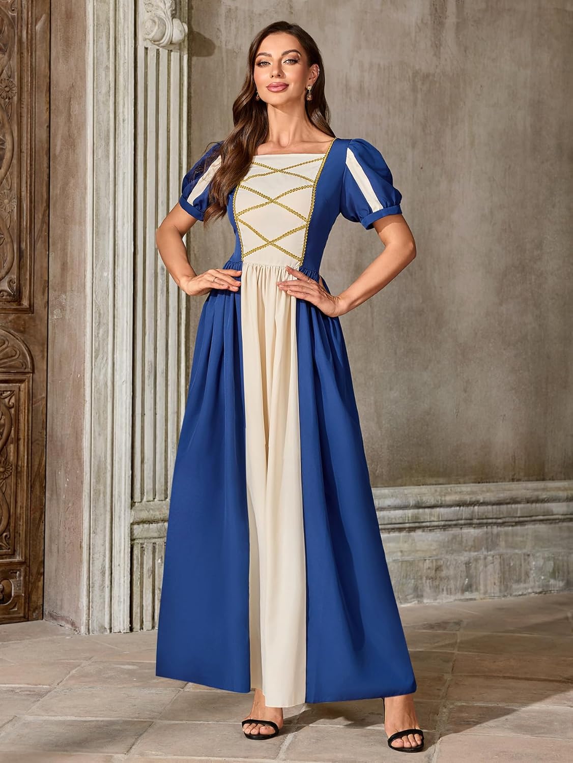 Abaowedding Renaissance Medieval Dress Irish Costume Cosplay Women Victorian Dress - Image 5