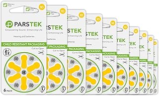 Hearing Aid Batteries | Size 10 | Zinc-Air & Mercury Free | Long Lasting | Child Resistant Packaging | 1.45V | 60 Batteries