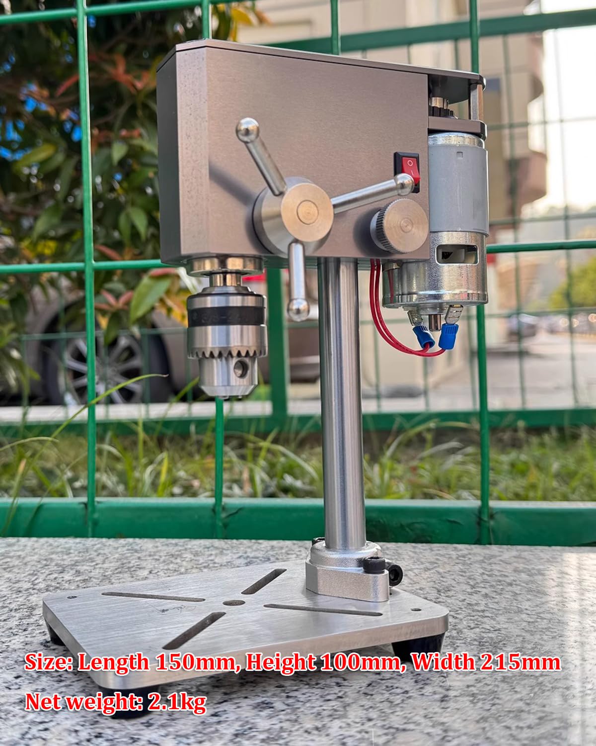 Mini Taladro De Banco, Herramienta De Perforación Compacta, Rango De Sujeción De 0,6 a 6 Mm, Taladro De Banco Manual De Microprecisión para Relojes, Pequeño Taladro De Columna para Relojeros