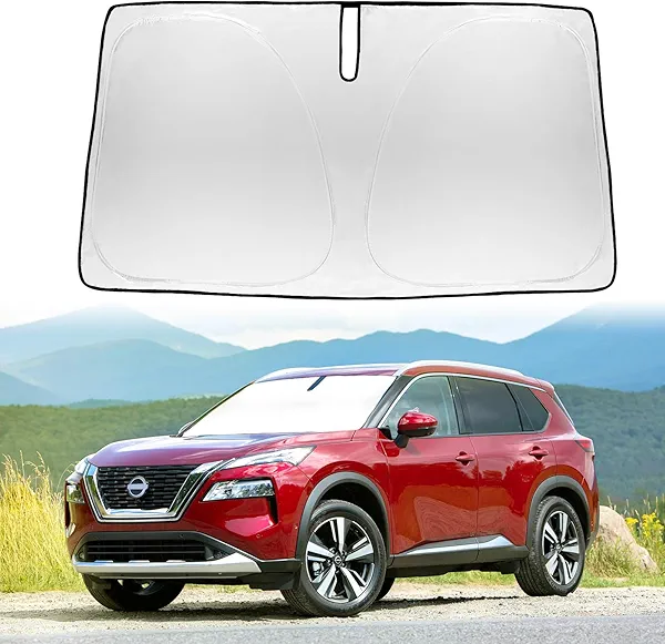 Sun Shade Windshield Sunshade for 2014-2020 Nissan Rogue (NOT for Rogue Sport & 2021 Rogue 3rd Gen. T33) Windshield Cover, Window Sun Visor 240T Shield Blocks UV Ray Summer Must Have Car Accessories