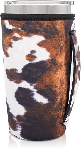Fundas aisladas de neopreno compatibles con vaso de 20 onzas, YETI Rambler, SUNWILL, RTIC, Trenta, la mayoría de las tazas de café helado (estampado
