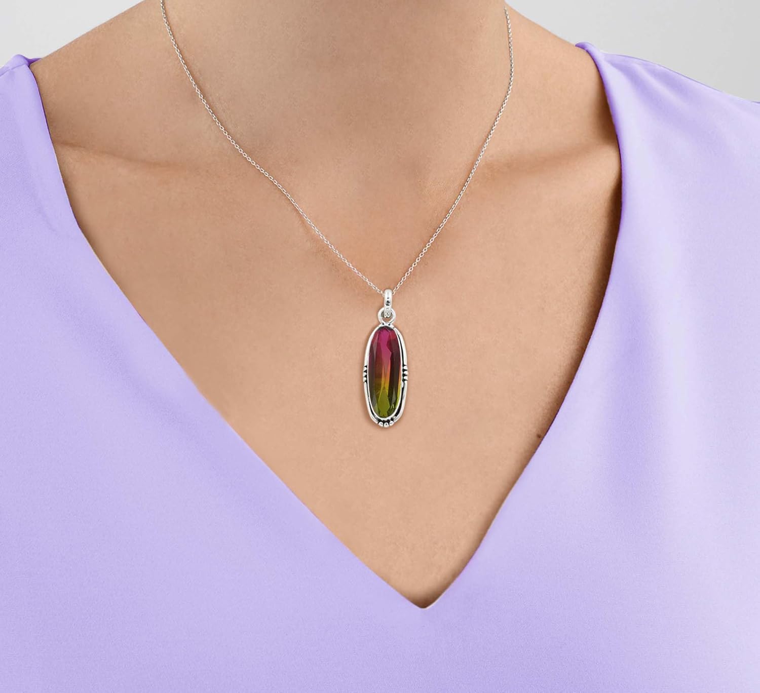 Blue Copper Turquoise Pendant 925 Sterling Silver Beautiful Stylish Pendant For Women Large Oval Turquoise Gemstone Jewelry Best Gift For Her Handmade Pendant By NKG