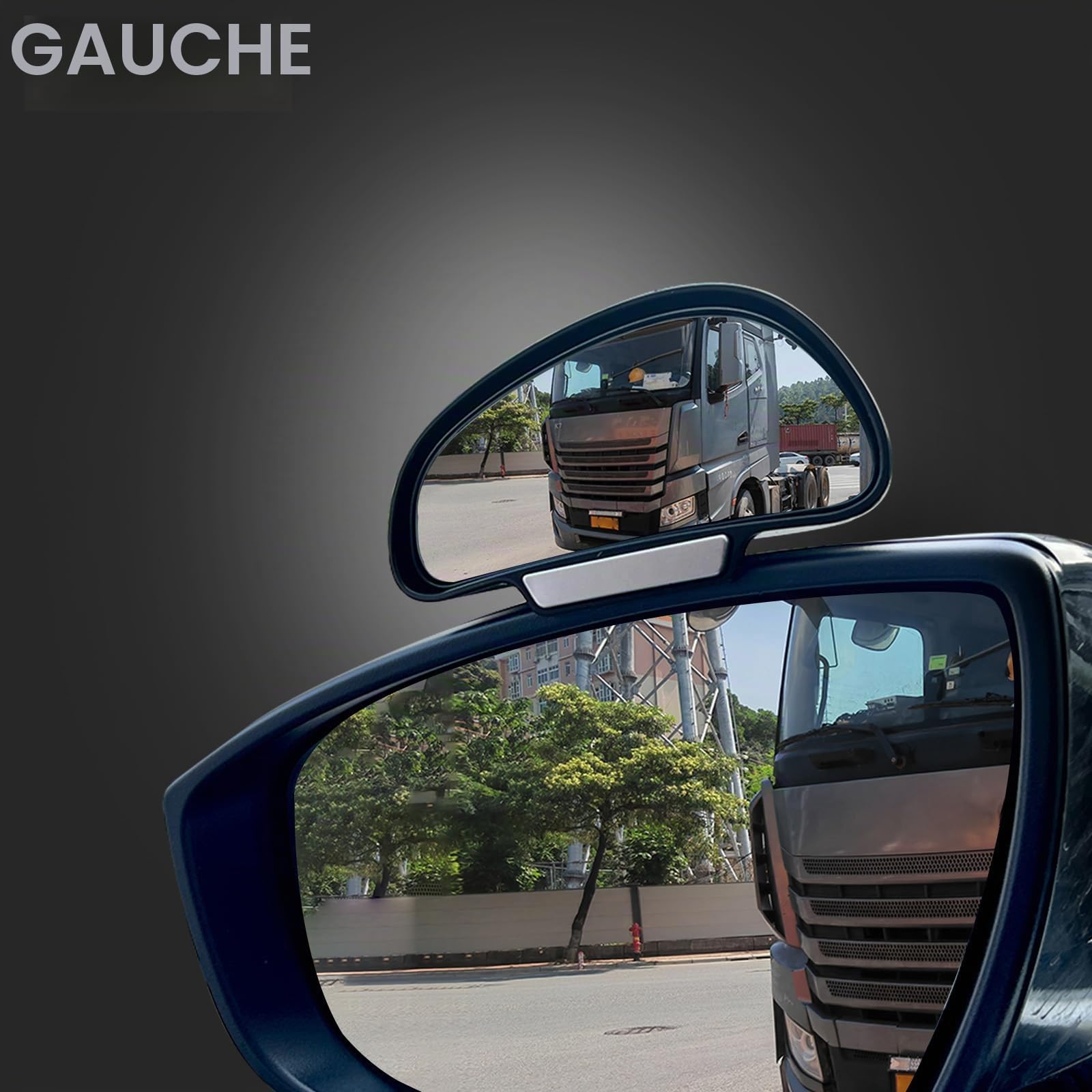 Rétroviseur d'angle mort réglable à 360 degrés pour voiture (gauche + droite)
