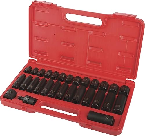 Miniatura 2 de Sunex 3329 - Juego de llaves de vaso de impacto métricas estándar y profundas, métricas, estándar/profundo, 6 puntos, Cr-Mo, 0.315 in - 0.866 in, 29