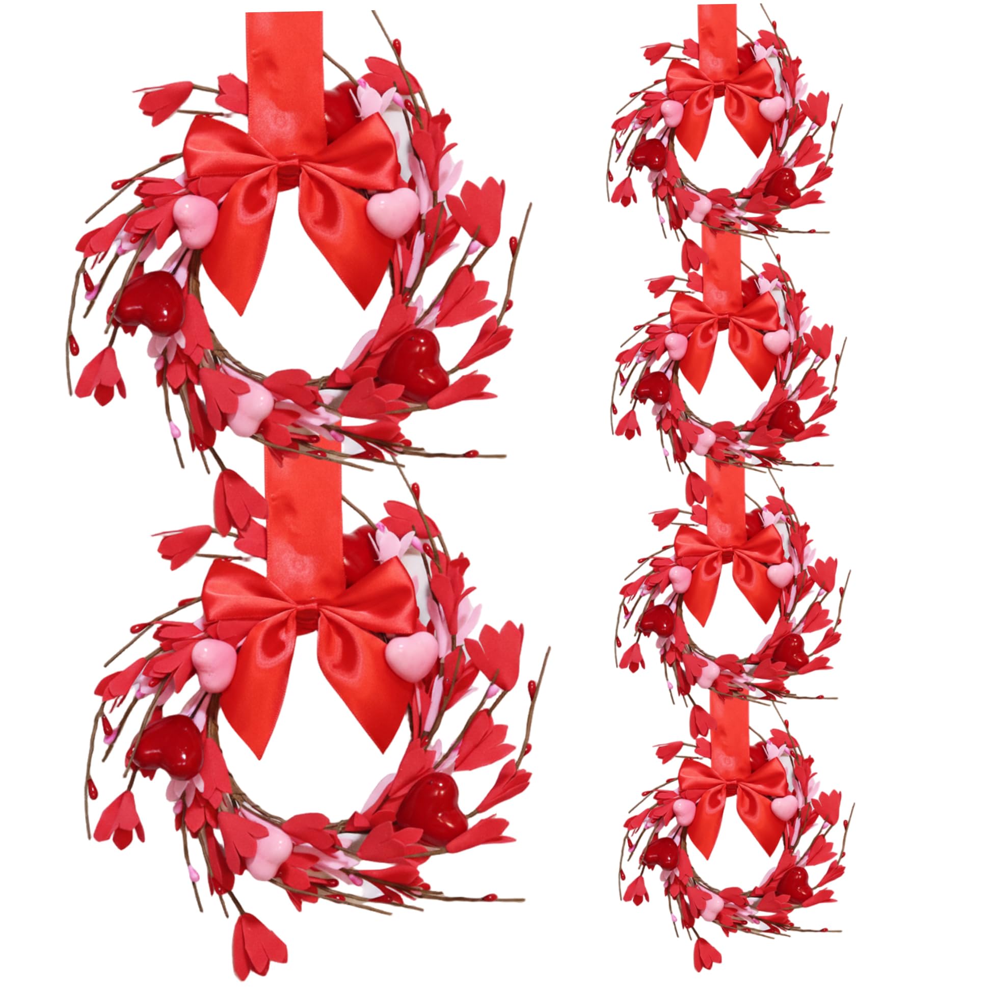 Couronne de Saint-Valentin : lot de 6 mini décorations pour rompre la monotonie des murs