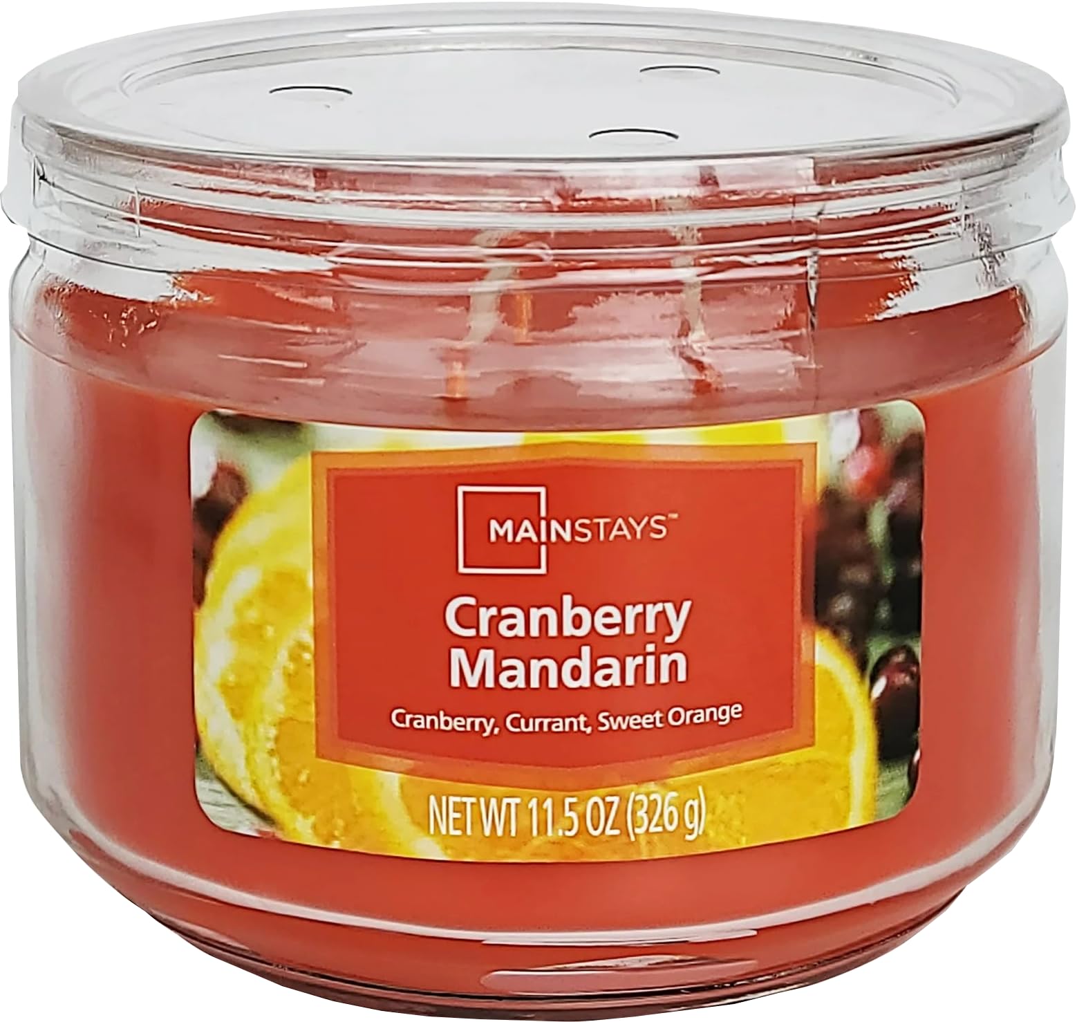Mainstays Duftkerze, 326 ml, 2er-Pack (Cranberry Mandarine)