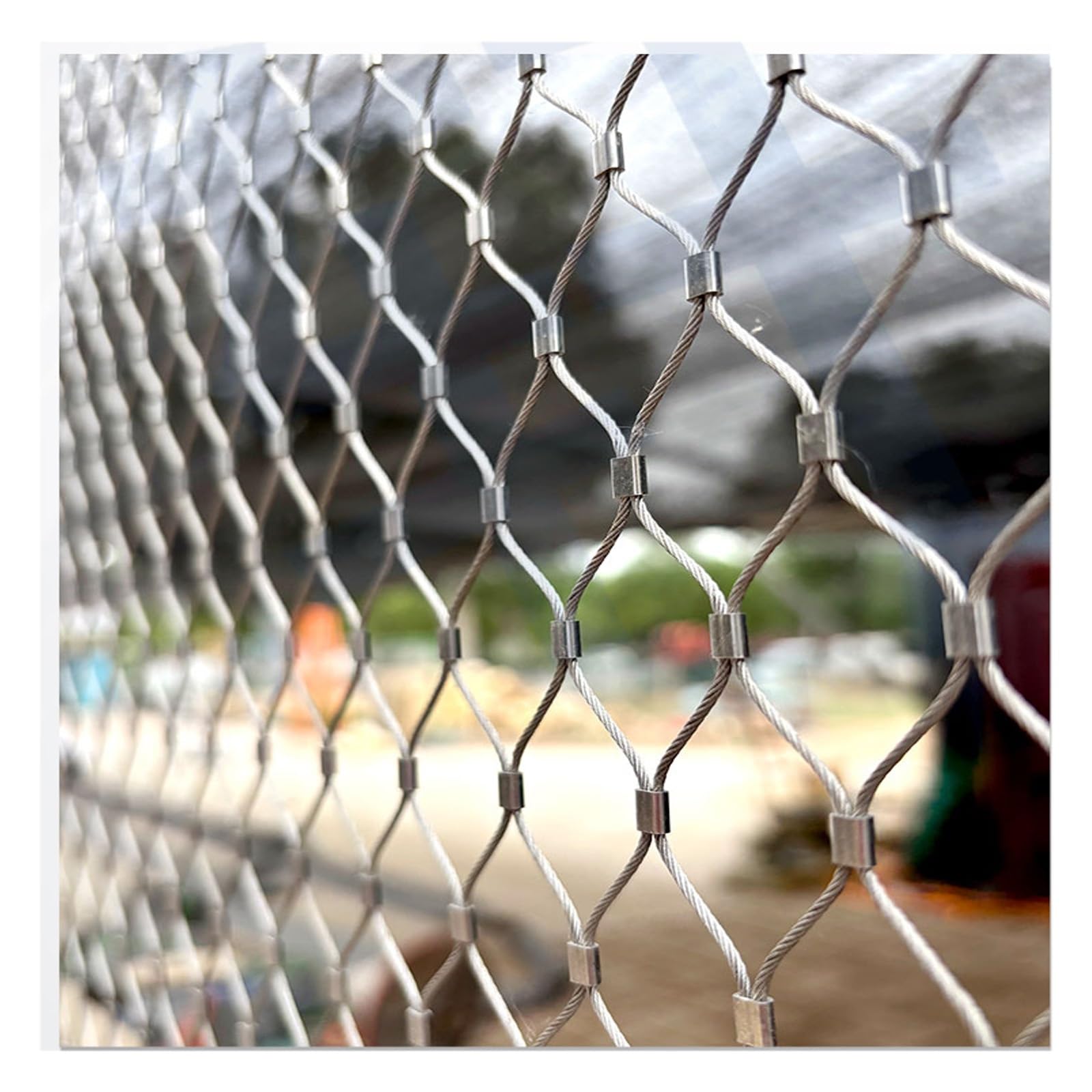 SDGBCXD stainless steel rope mesh, Safety Protection, Tough and Durable, Suitable for All Weather Conditions, Widely Used(15 * 1.5m/49.2 * 4.9ft)