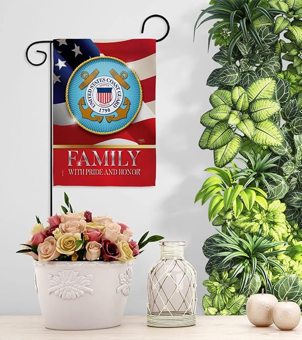 US Coast Guard Family Honor Garden Flag - Armed Forces USCG Semper Paratus United State American Military Veteran Retire Official - House Banner Small Yard Gift Double-Sided Made in USA 13 X 18.5 by Breeze Decor - Used condition - Image 17