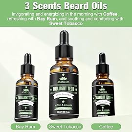 Dad Birthday Gifts,Beard Grooming Kit Includes 3 Scented Beard Oil,Sweet Tobacco Beard Shampoo & Balm, Brush, Comb,Scissors,Cool Men Christmas Stocking Stuffers Gifts for Men Him Boyfriend Husband