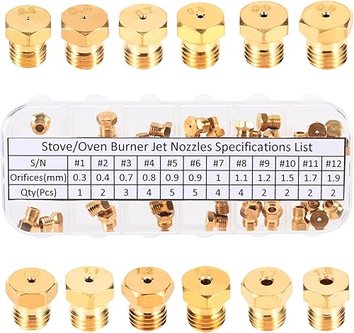 STPCTOU Kit de conversión de orificio de horno de estufa de gas natural de propano Lp, piezas de repuesto de boquilla de quemador de chorro de gas