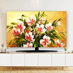 Capa de TV para tela de TV, capa contra poeira universal para ambientes internos de 32 a 80 polegadas, capas para monitor LCD LED para pendurar em casa, mesa, tela curvada, pano à prova de poeira