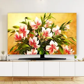 Capa de TV para tela de TV, capa contra poeira universal para ambientes internos de 32 a 80 polegadas, capas para monitor LCD LED para pendurar em casa, mesa, tela curvada, pano à prova de poeira