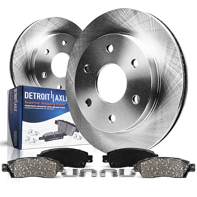 Detroit Axle - Front Brake Kit for 2010-21 Ford Expedition F-150 Lincoln Navigator Disc Brake Rotors Ceramic Brakes