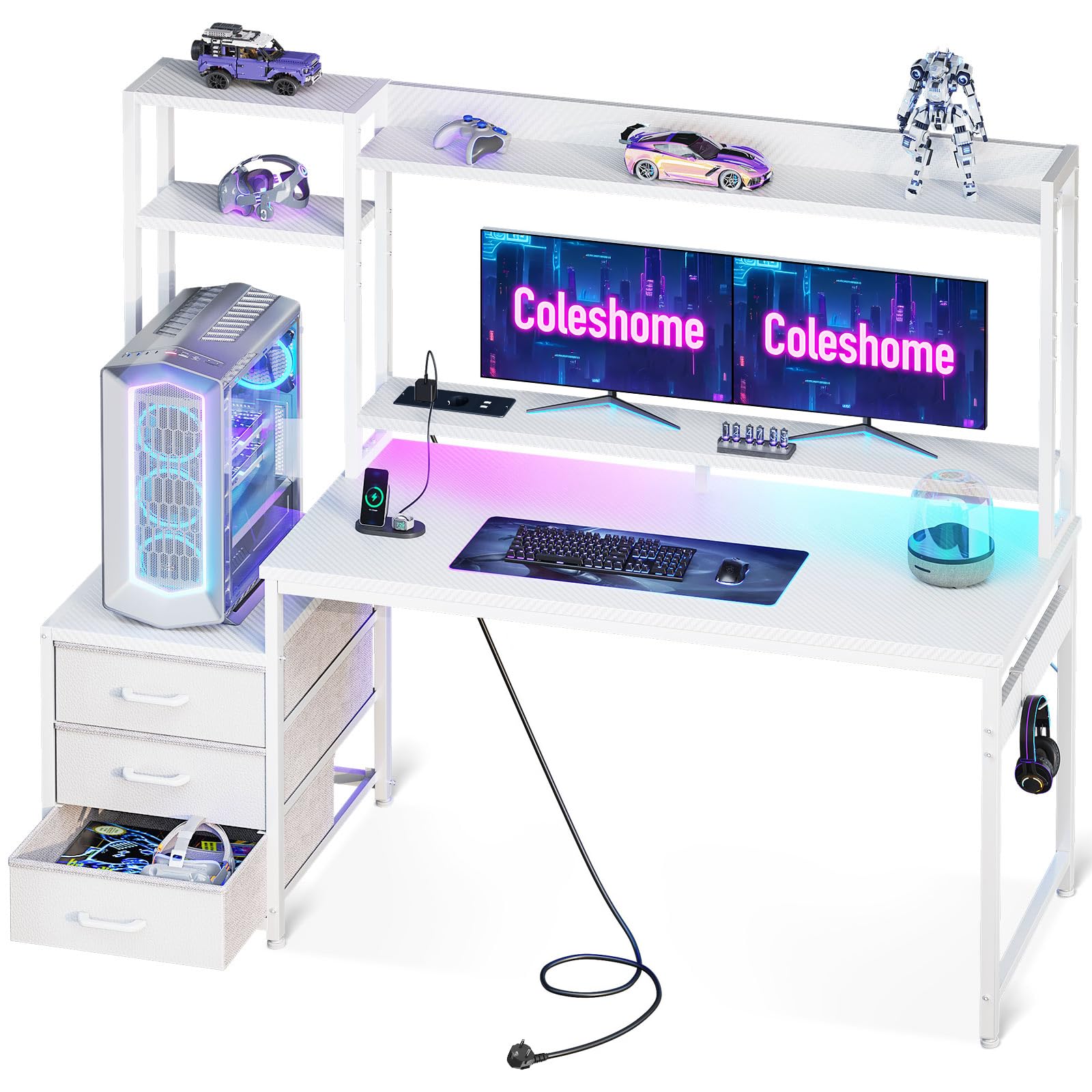 Coleshome Hoekbureau met Opbergruimte, L-vormig Bureau met Coleshome Hoekbureau met Opbergruimte, L-vormig Bureau met