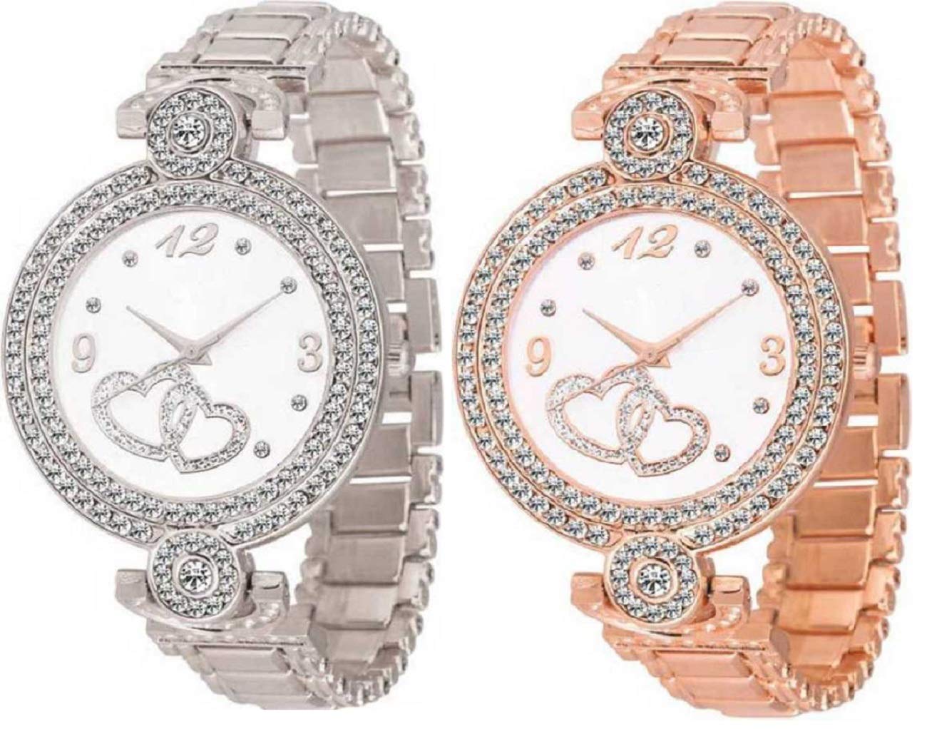 ZUPERIA Diamond Studded Combo Watches of Girls and Women (B0838CJZCM) Amazon Price History, Amazon Price Tracker