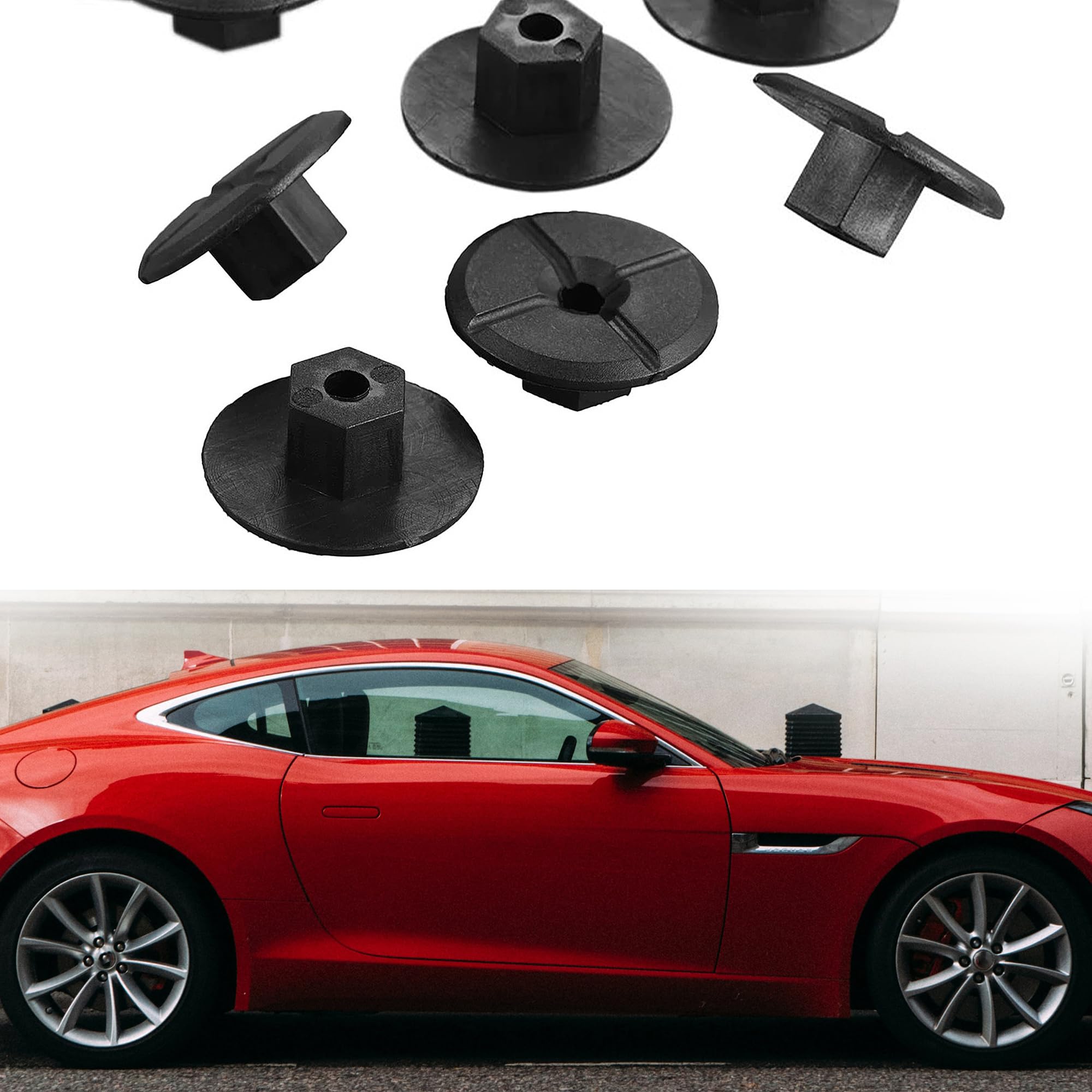 Lot De 50 Clips De Fixation Pour Voiture - Écrous Plastique Noirs - Compatibles Mercedes, VW, Seat - Réf. A2019900050