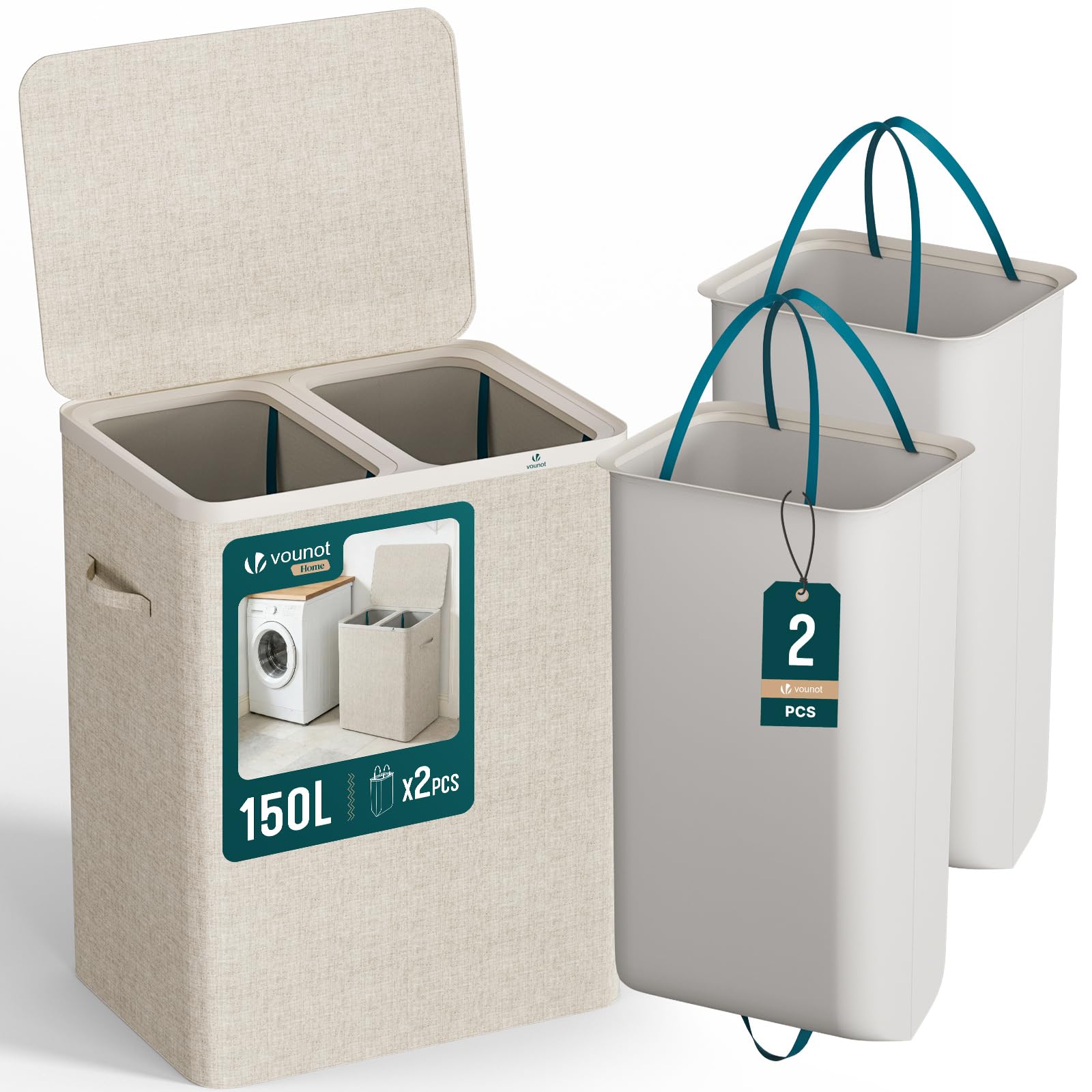 Panier à linge grande capacité pour trier facilement les vêtements