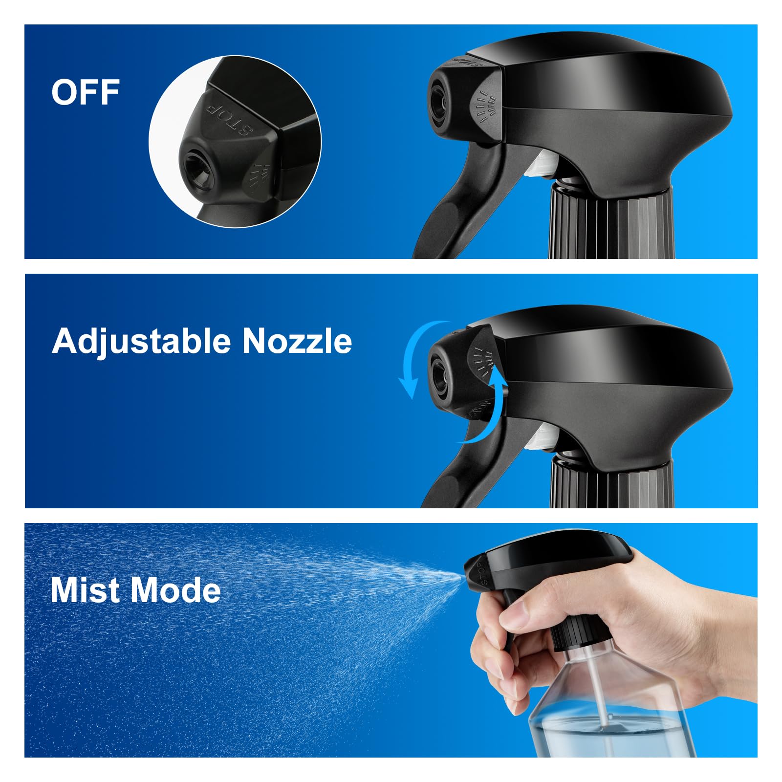 Lot De 2 Vaporisateur Cheveux 300ML, Vaporisateur Plante, Bouteille